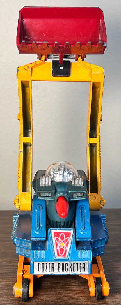 Vintage 1976 Japanese Shinsei UFO Commander 7 Dozer Bucketer with Missile Diecast Metal Toy