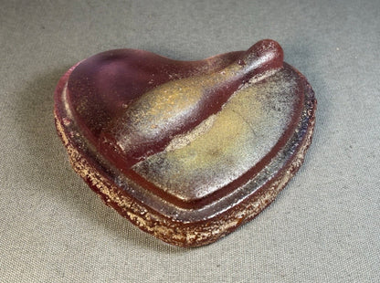 Mitchell Gaudet Studio Inferno Art Glass Contemporary Style Scavo Heart Bowling Pin Paperweight (21st Century) (New Orleans)