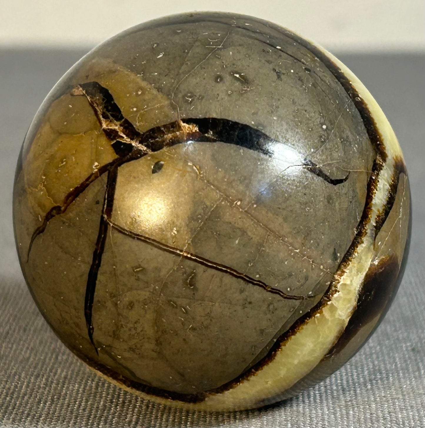 Polished Septarian Dragon Stone Nodule Sphere