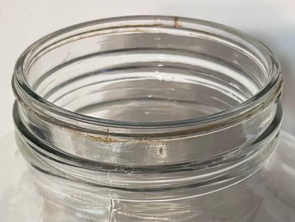Vintage Circa 1975 American Owens-Illinois Clear Glass 4-Gallon Mason Jar with Lid
