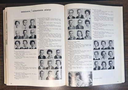 Vintage 1960 Southern Methodist University Mustangs Rotunda Hardcover Yearbook
