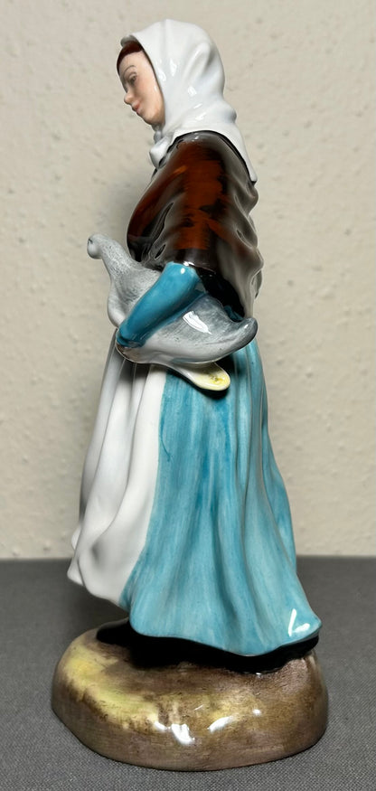 Vintage 1975-1981 English Royal Doulton Porcelain Country Lass Figurine (HN 1991) (Retired)