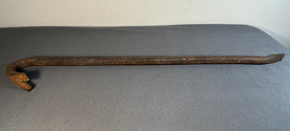 Circa 1900 American Primitive Hand-Forged Wrought Iron Gooseneck Wrecking Pry Bar