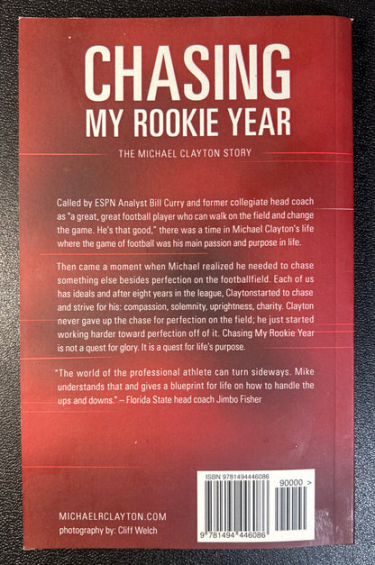 "Chasing My Rookie Year: The Michael Clayton Story” Paperback Book (Signed Copy)