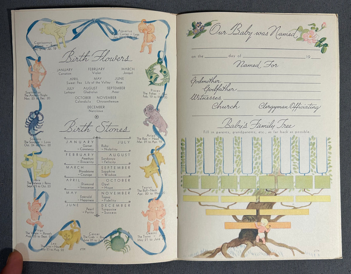 Late 1940’s American “Baby’s First Years” Blue Paperback Memory Journal Book