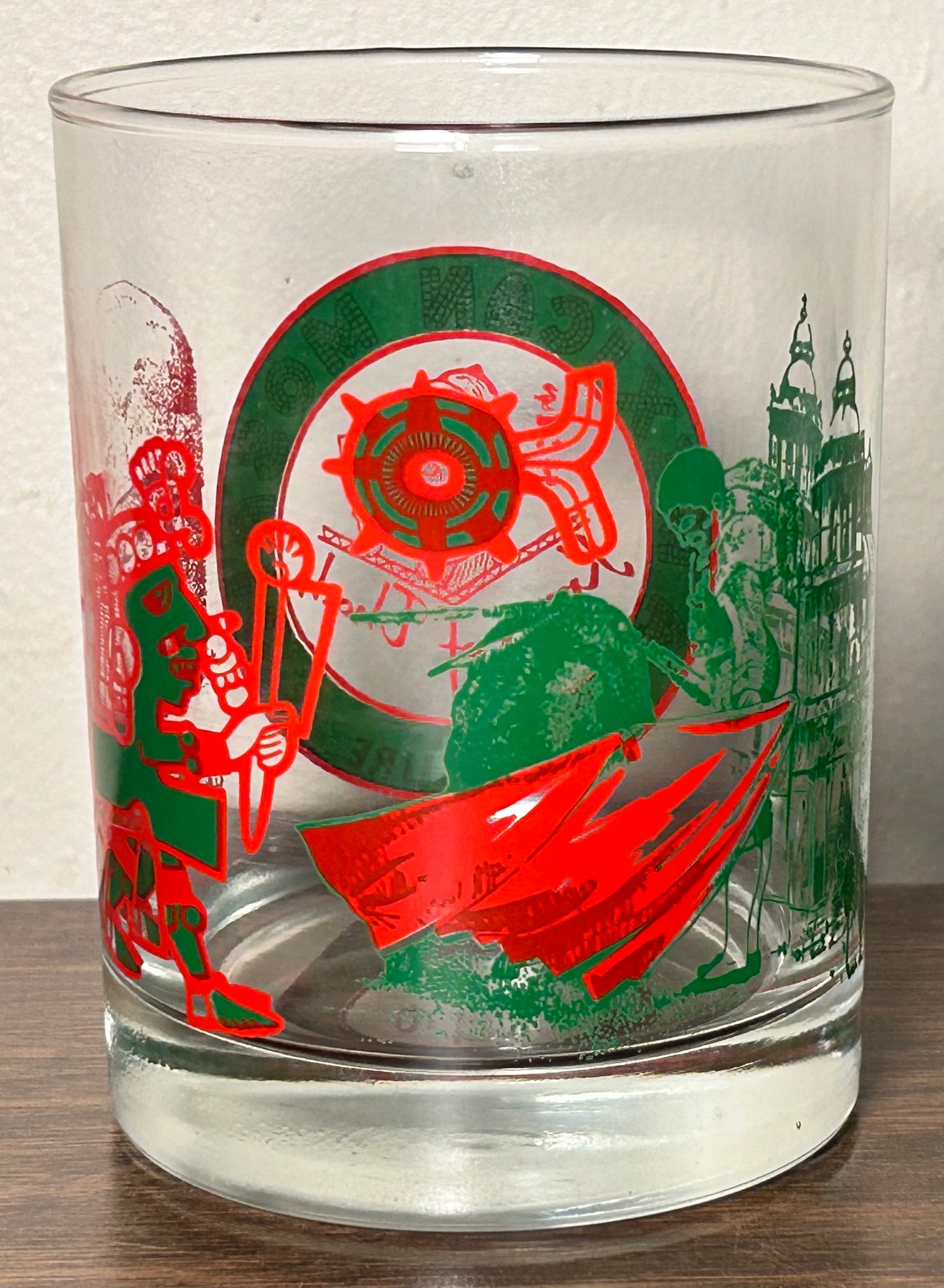 Vintage 1981 Krewe of Thoth “A Mexican Mosaic” Lowball Glass (New Orleans Mardi Gras)
