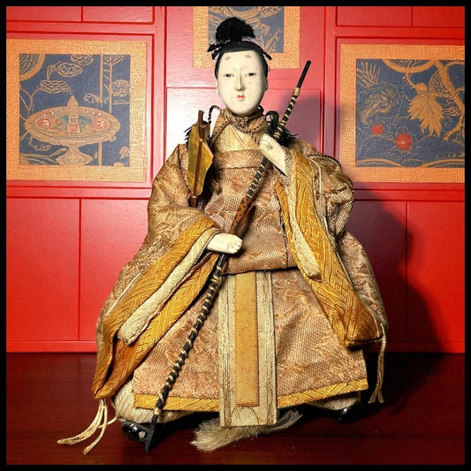 Early 20th Century Japanese Hinamatsuri Ningyo Imperial Court Empress Doll (Meiji Period)