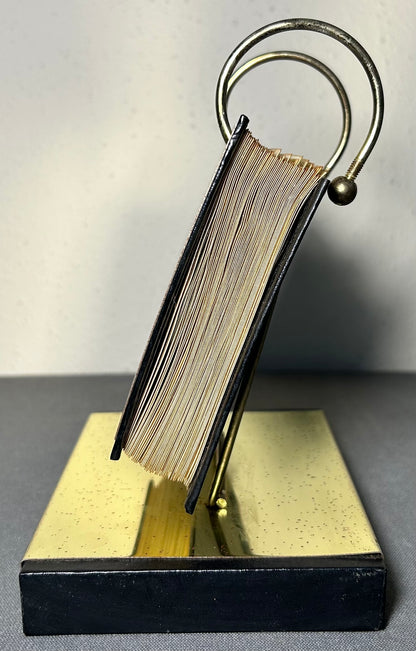 Vintage 1960’s American Hollywood Regency A & M Leatherlines Speckled Brass Photosphere 100 Flip Photo Album