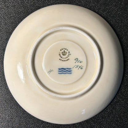 1947-48 Danish Royal Copenhagen Porcelain Frijsenberg Floral Pattern Demitasse Cup and Saucer Set