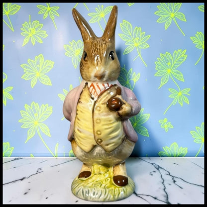 Vintage 1989 English Beswick Ceramic Beatrix Potter Mr. Benjamin Bunny Figurine (Retired)
