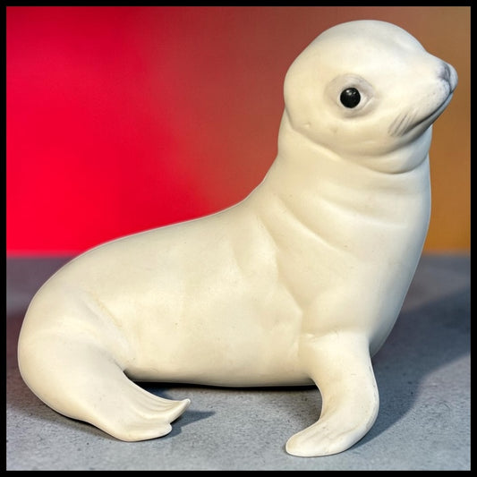 Vintage 1982 American Cybis Bisque Porcelain Seal Figurine