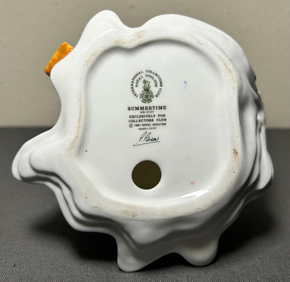 Vintage English 1987 Royal Doulton Porcelain Summertime Figurine (HN 3137) (International Collectors Club) (Retired)l