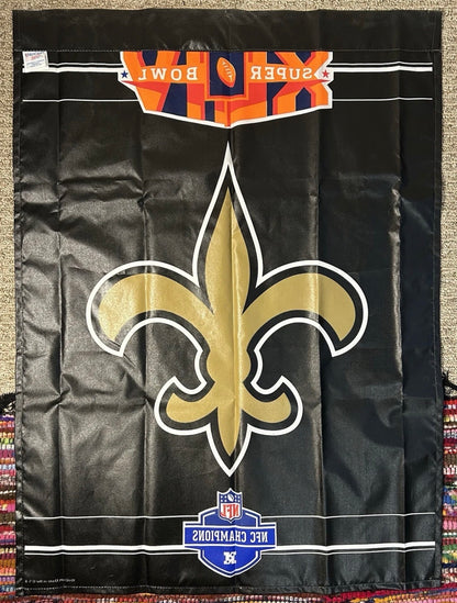 2010 New Orleans Saints Super Bowl XLIV NFC Champs Vinyl Banner Flag Made by WinCraft Sports