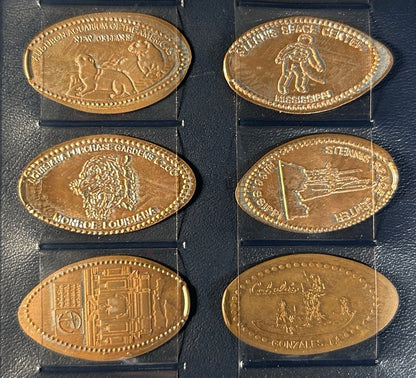 40 Pressed Penny Elongated Coins Collection in Vinyl Collector Case