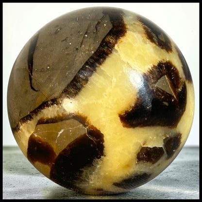Polished Septarian Dragon Stone Nodule Sphere