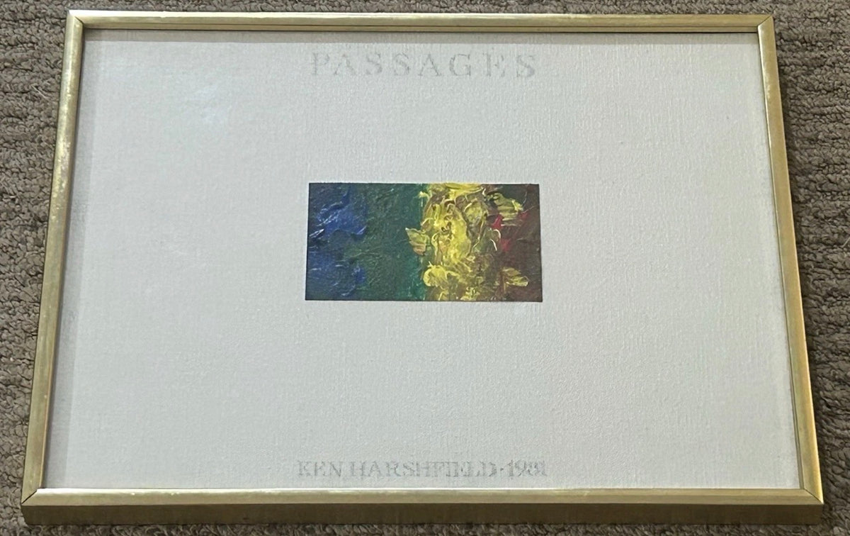 Vintage 1981 Ken Harshfield - “Passages” Contemporary Style Framed Acrylic Painting (American)