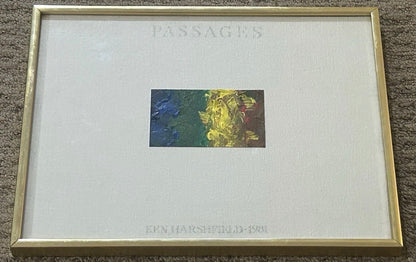 Vintage 1981 Ken Harshfield - “Passages” Contemporary Style Framed Acrylic Painting (American)