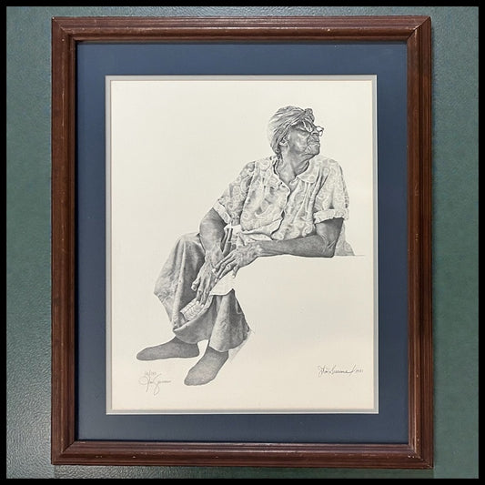 Joey Kim Sessums - “Singing a Prayer” Framed Limited Edition Signed Lithograph Print (#114/180) (Mississippi) (1981)