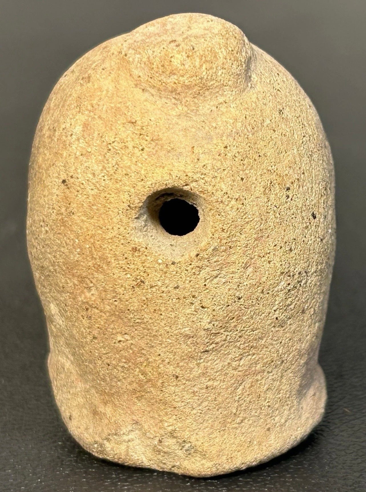 Vintage Circa 1970 Mexican Pre-Columbian Aztec Style Zoomorphic Terracotta Clay Bird Effigy Head Figurine