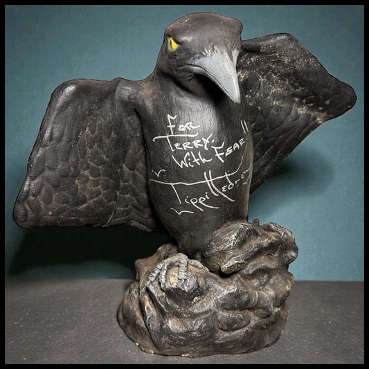 Vintage Tippi Hedren “The Birds” Actress Autographed Rubber Raven Bird Prop