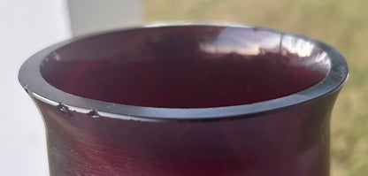 Circa 1900 Bohemian Josef Rindskopf Art Nouveau Iridescent Ruby Red Glass Striated Twist Vase