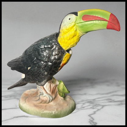 Vintage 1960’s Busch Gardens Los Angeles Souvenir Chalkware Toucan Bird Nodder