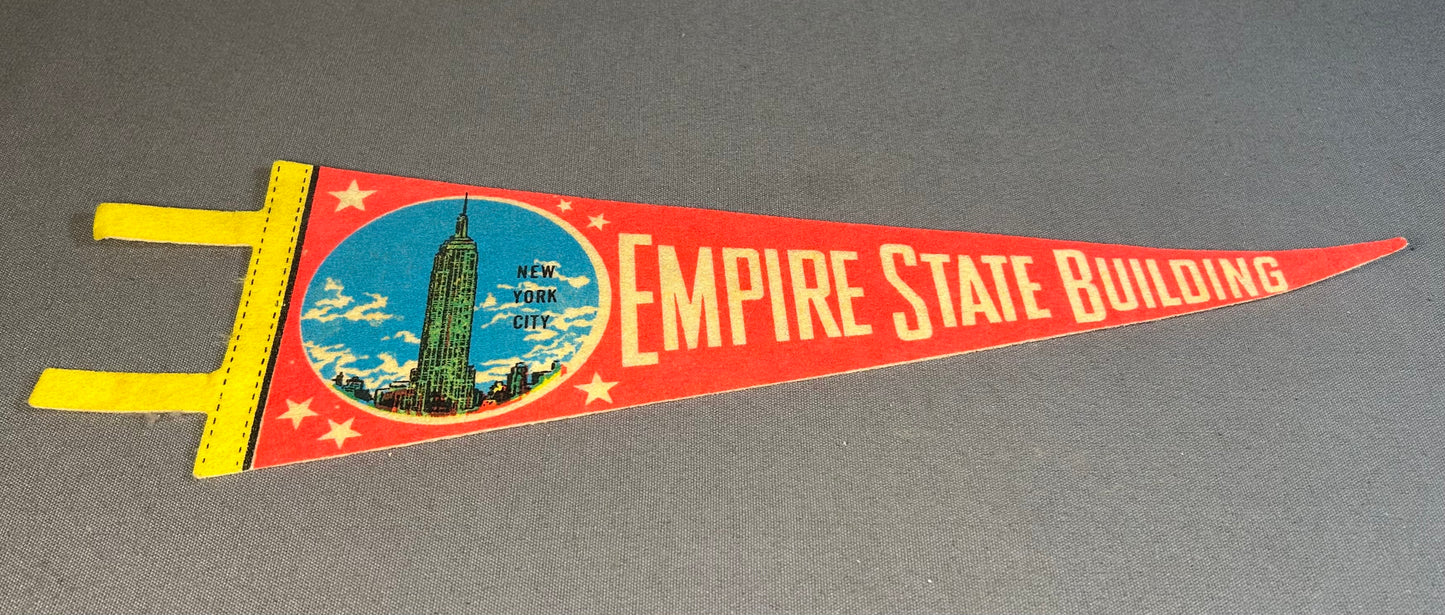 Vintage 1970’s American IMPKO Empire State Building New York City Souvenir Felt Pennant