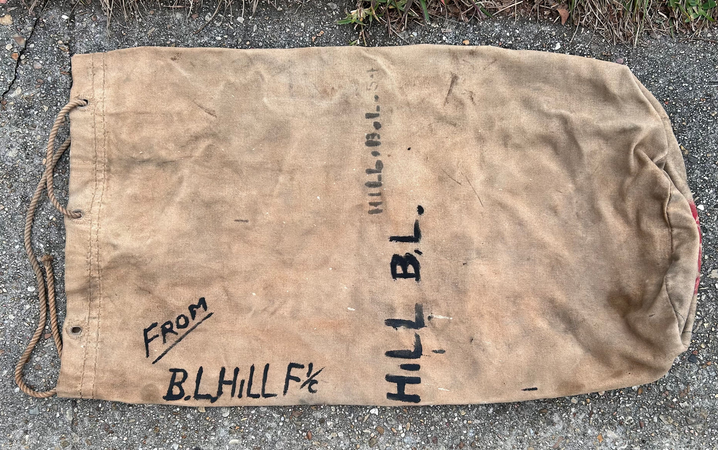 1940’s World War II Era American U.S. Navy Canvas Duffel Seabag