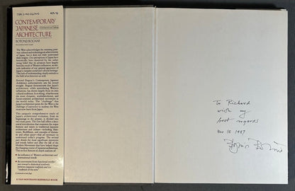 Vintage 1985 “Contemporary Japanese Architecture: Its Development and Challenge” by Botond Bognor Hardcover Book (Signed Copy)