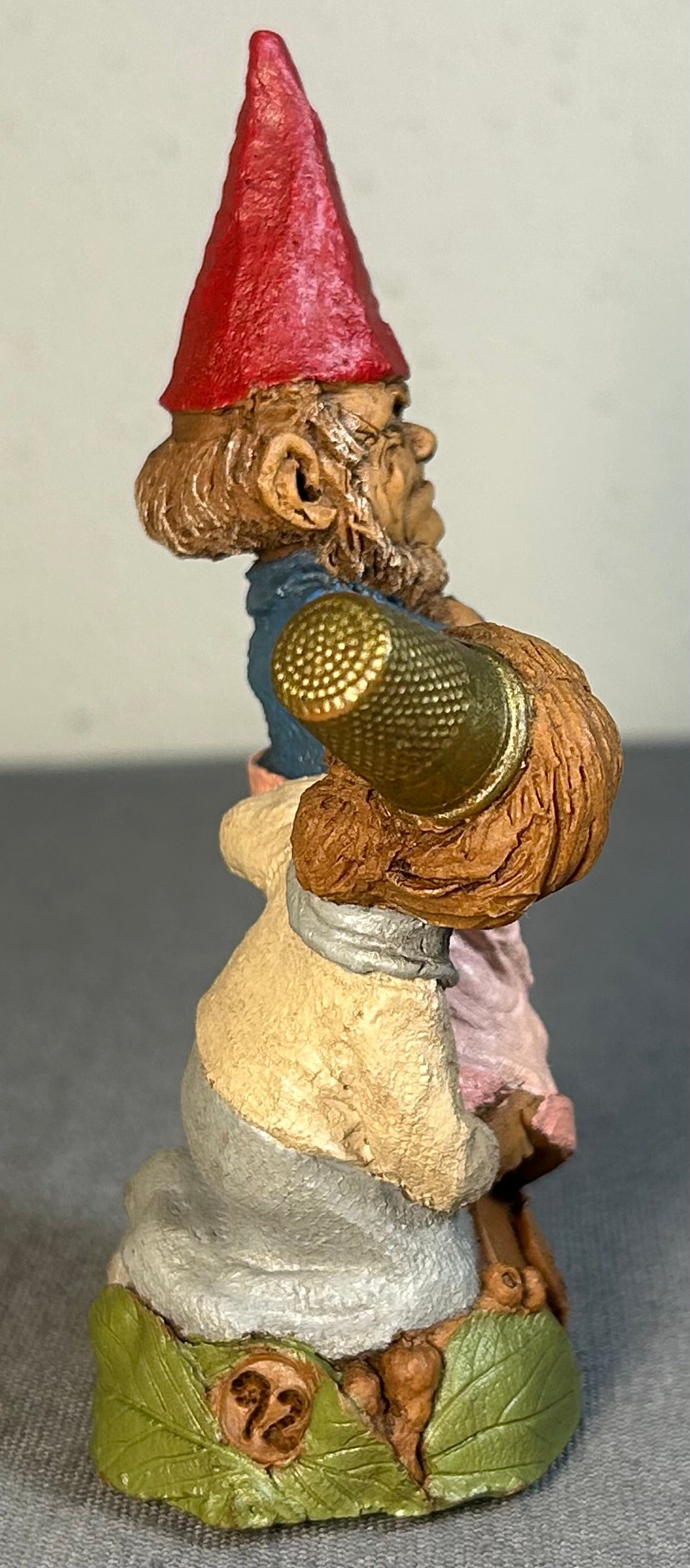 Vintage 1998 American Tom Clark Hem & Her Resin Thimble Gnome Figurine with Story Card
