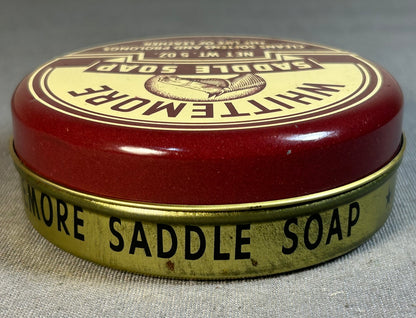 Vintage Circa 1970 American Whittemore Saddle Soap Metal Tin