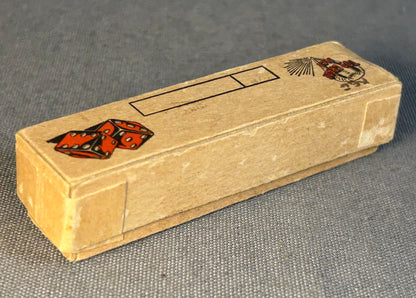 Set of 5 Vintage 1950’s American Crisloid Top Grade Butterscotch Catalin Bakelite Card Dice in Original Box