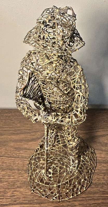 Vintage 1960's Brutalist C. Serraty Style Hunter Man Metal Wire Sculpture