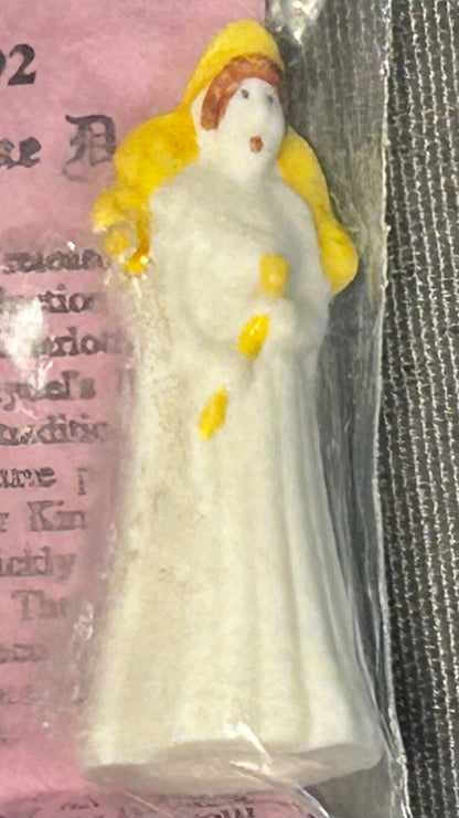 Vintage 1992 American Haydel’s Bakery New Orleans Mardi Gras Bisque Porcelain Queen Doll with Insert Card