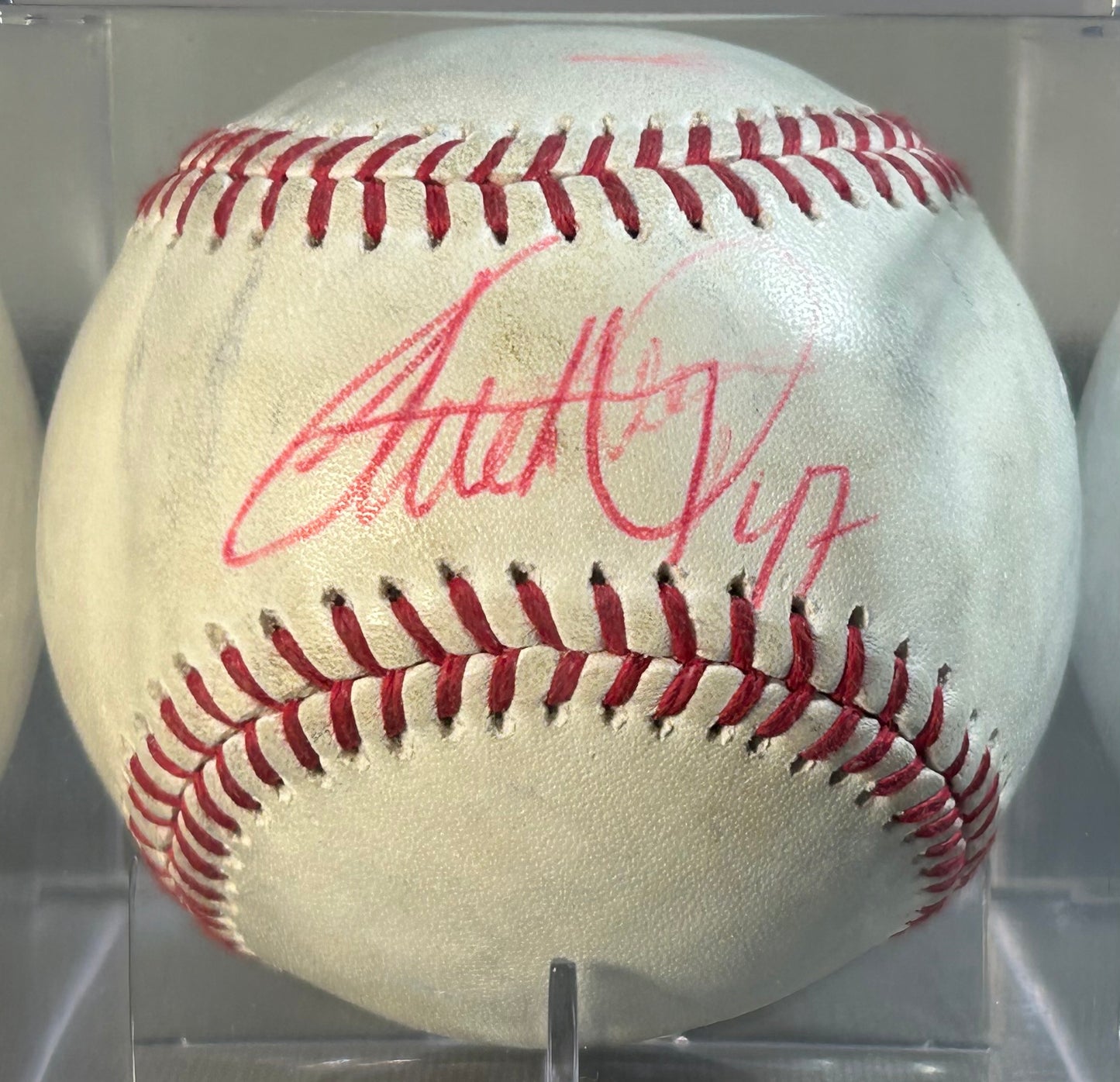 Matty Ott Autographed Official Major League Baseball in Acrylic Case