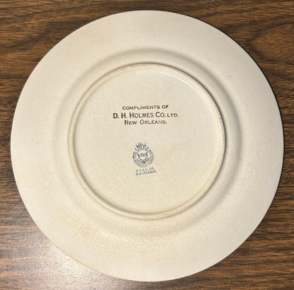 1909 American KT&K Ramona Semi-Vitreous Porcelain D.H. Holmes Woman Portrait Calendar Plate