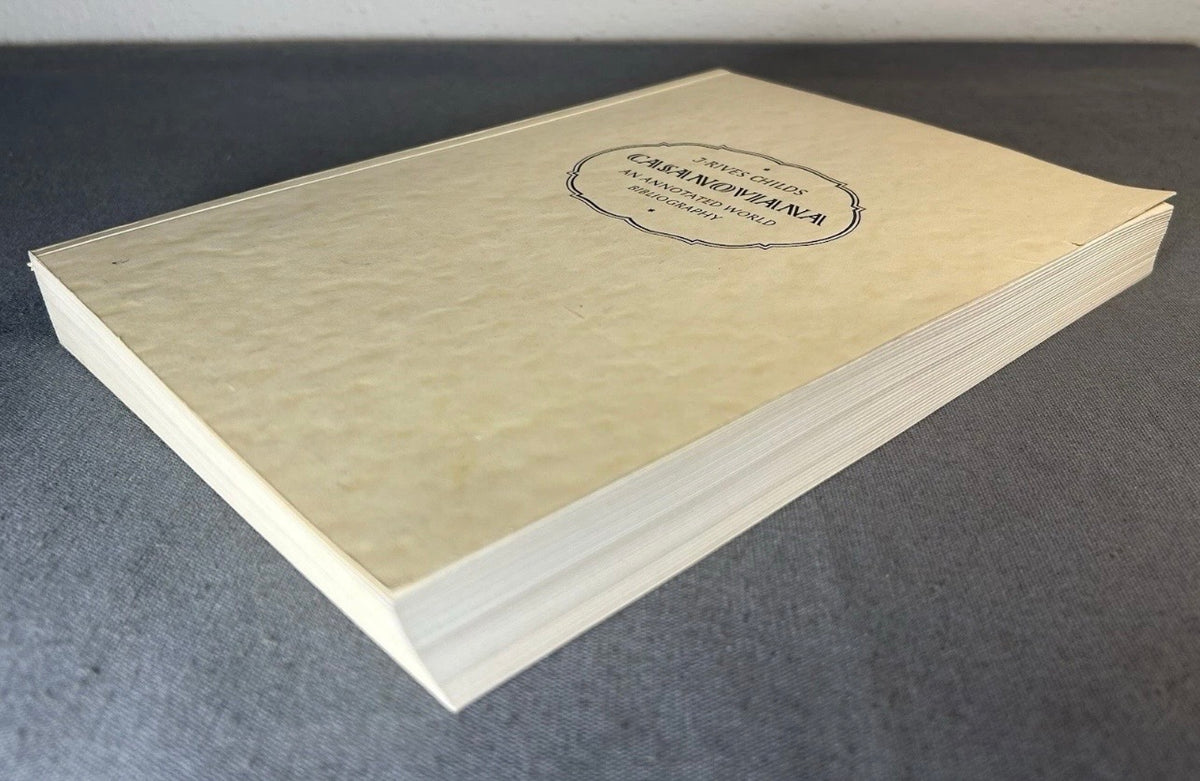 Vintage 1956 “Casanoviana: An Annotated World Bibliography of Jacques Casanova de Seingalt and of Works Concerning Him” Limited Edition Softcover Book (#480/500)