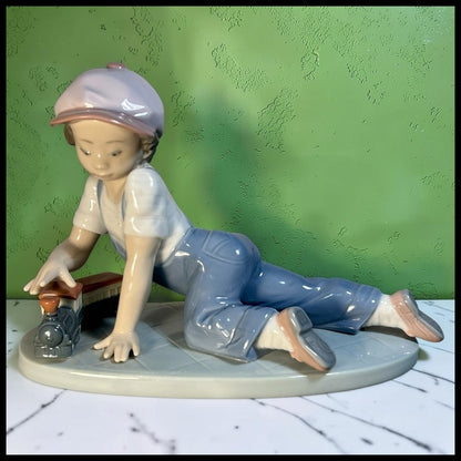 Vintage 1992 Spanish Lladro Porcelain All Aboard (#7619) (Retired)