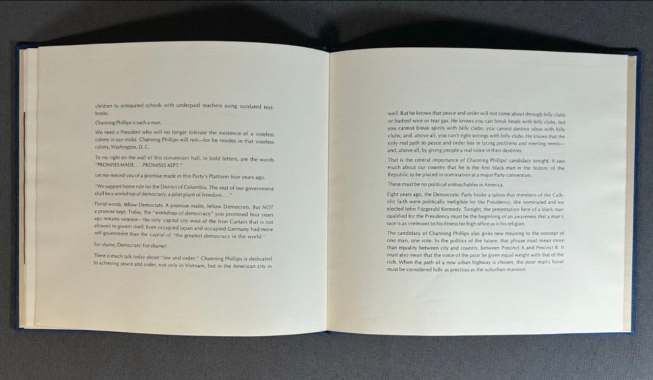 Vintage 1968 “A Nomination for the Presidency of the United States” Hardcover Book by Phillip M. Stern (Limited Edition #1/100) (Signed Copy) (Personalized to Barbara and Timothy Boggs)
