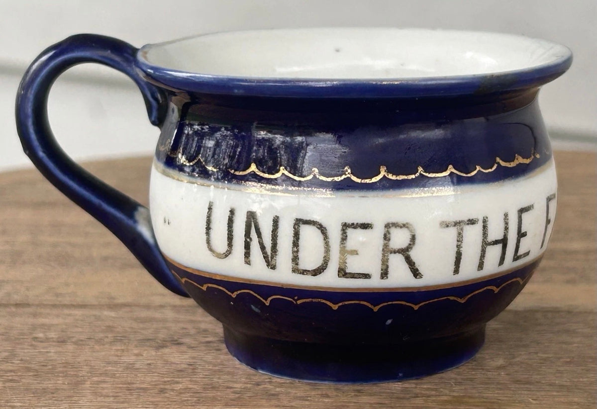 Circa 1900 German Porcelain Under the Falls - Niagara New York Thunder Mug Miniature Chamber Pot Souvenirs