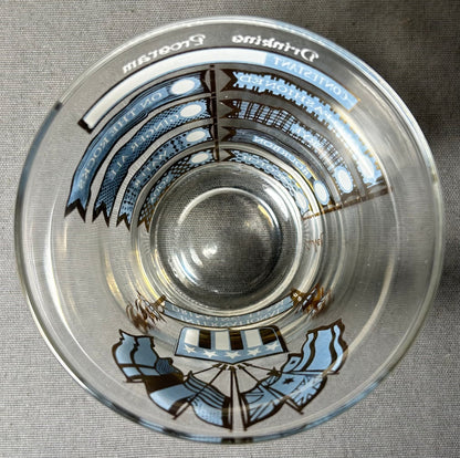 Vintage 1960’s American Mid Century Modern Culver International Drinking Team Lowball Glass