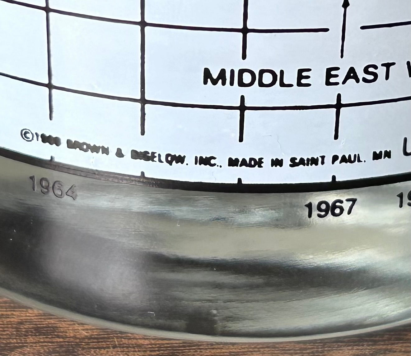 Vintage Set of 4 1988 American Mid Century Modern Style Brown & Bigelow Dow Jones Industrial 25 Year Average Gilded Rim Lowball Glasses