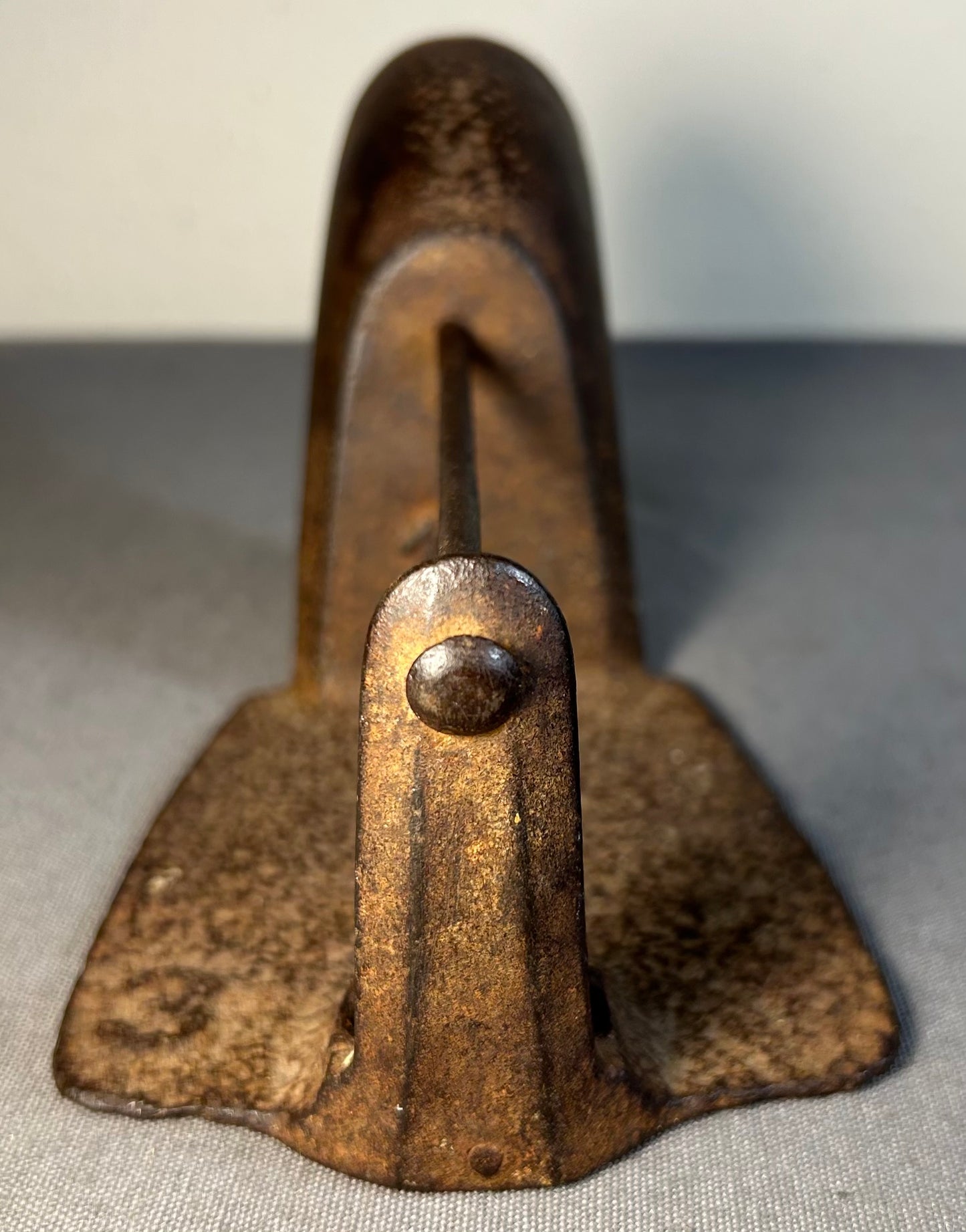 Mid 19th Century American Primitive Cast Iron Box Iron Handle and Latch Assembly