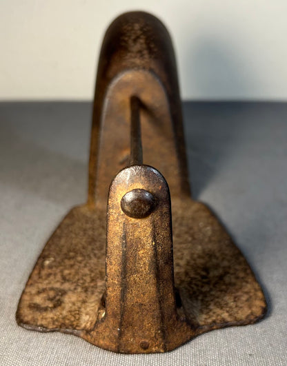 Mid 19th Century American Primitive Cast Iron Box Iron Handle and Latch Assembly