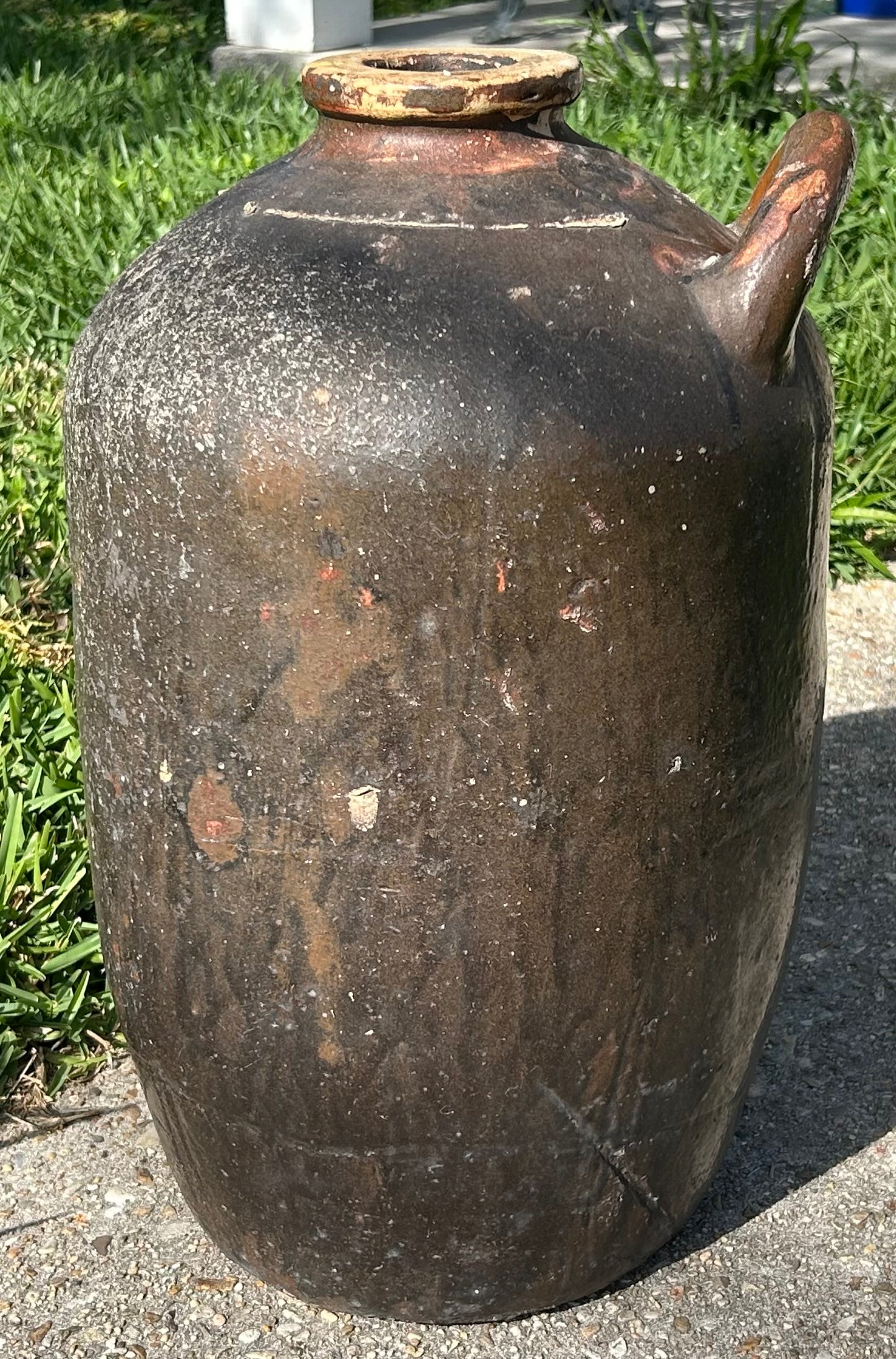 Late 19th Century American Southern Alkaline Glazed Stoneware 6 Gallon Storage Jar (Catawba Valley, North Carolina)