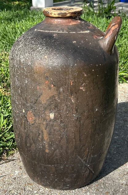Late 19th Century American Southern Alkaline Glazed Stoneware 6 Gallon Storage Jar (Catawba Valley, North Carolina)
