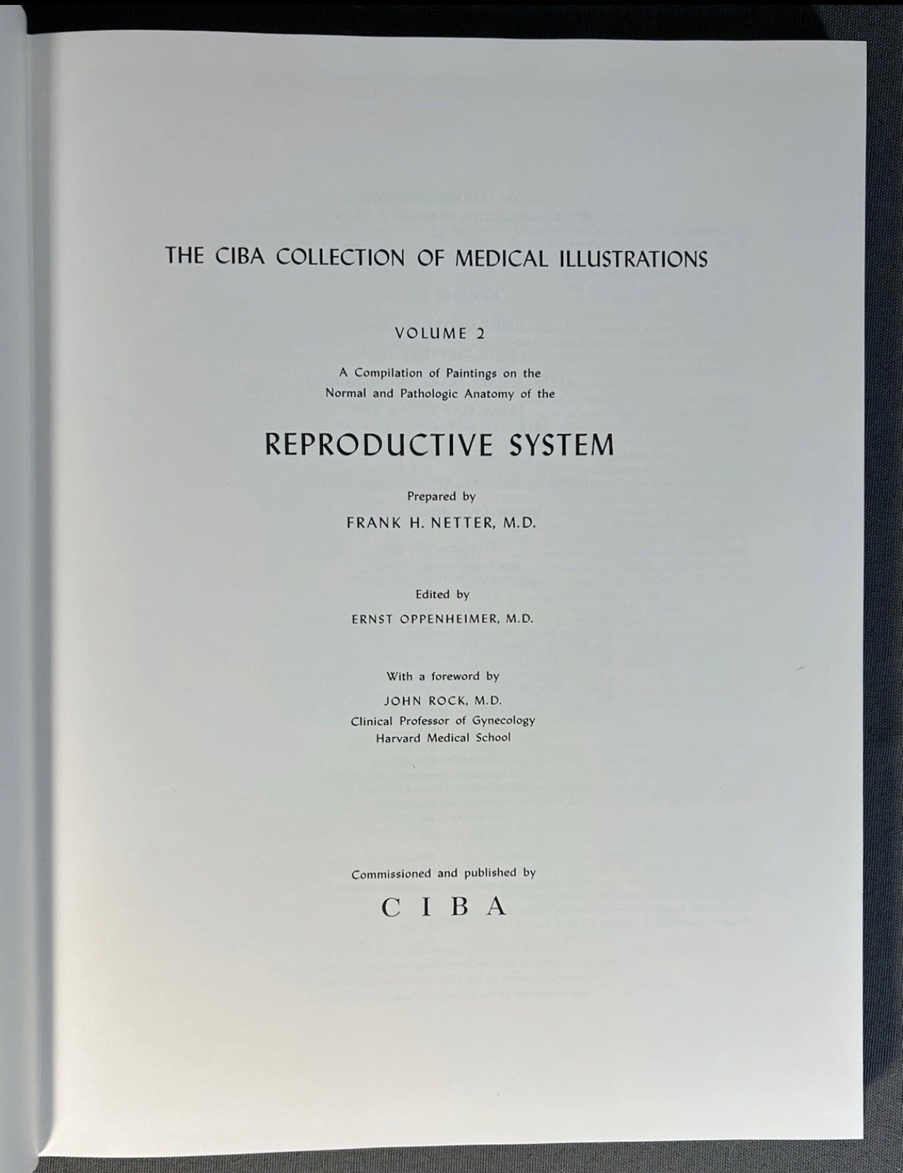 Vintage 1977 “The CIBA Collection of Medical Illustrations” Volume 2 - Reproductive System Hardcover Book by Frank H. Netter, M.D.