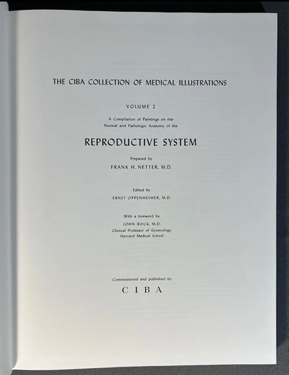 Vintage 1977 “The CIBA Collection of Medical Illustrations” Volume 2 - Reproductive System Hardcover Book by Frank H. Netter, M.D.