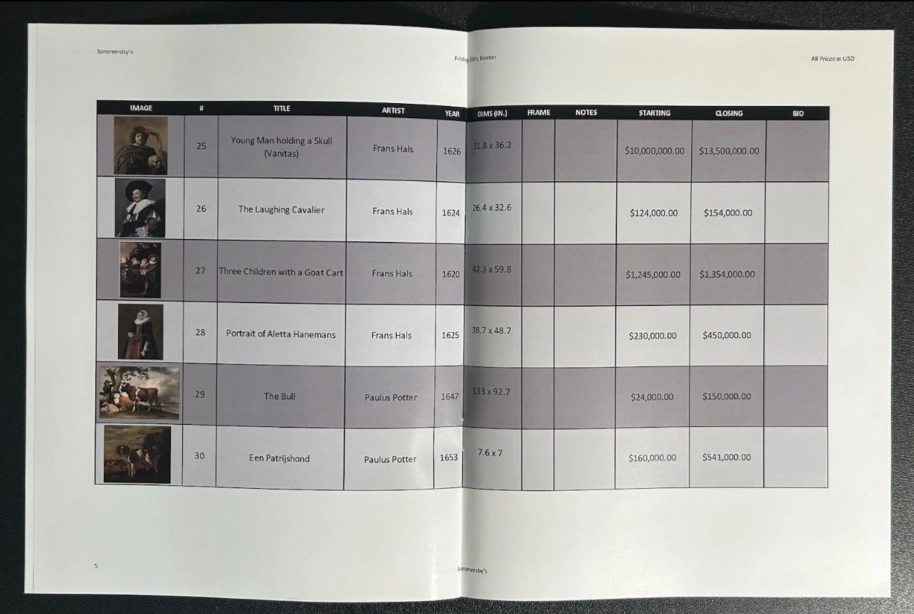Leverage: Redemption Sommersby’s Auction House Catalog Hero Prop (“The Too Many Rembrandts Job”) (Season 1 Episode 1)