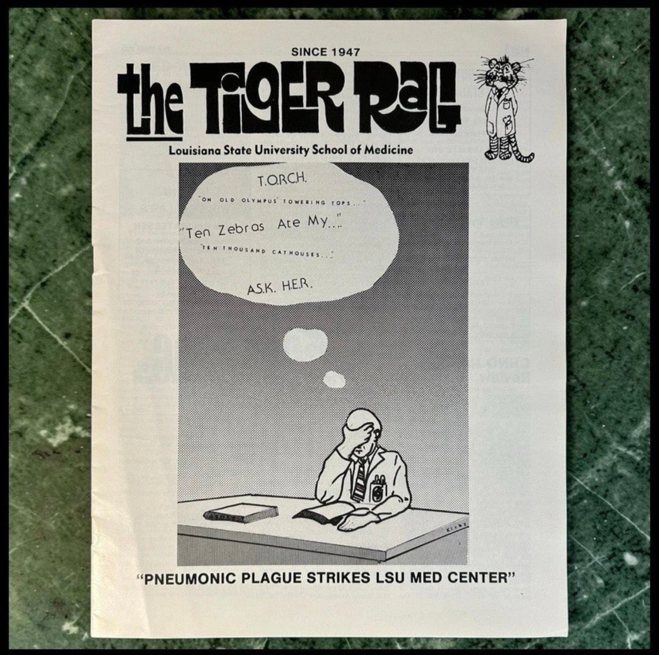 Vintage Louisiana State University School of Medicine The Tiger Rag Satirical Magazine (April 1980)